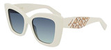 Ivory/Blue Shaded