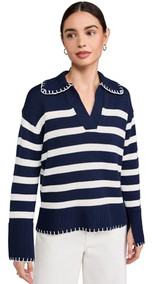 Navy Ivory Stripe Navy Ivory Stripe