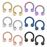 Stainless Steel,Assorted,Blue,Rose Gold,Silver,Rainbow