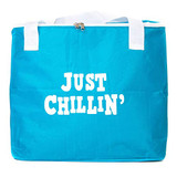 Blue with white zipper and handle as picured in picture