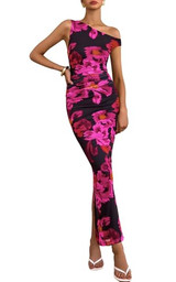 Floral Black Rose Red