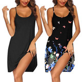 2 Pack Black & Butterfly Print 2 Pack Black & Butterfly Print