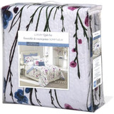 Floral White and Blue
