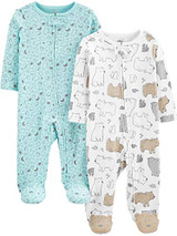 Aqua Blue Forest Animals/White Bear