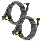 90° 3.5mm to 90° MIDI Cable Black