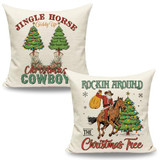 Cowboy Christmas Throw Pillow