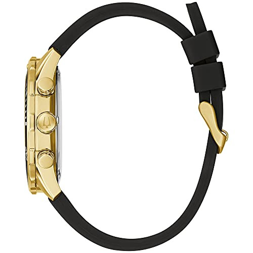 Black Rubber Strap/ Gold Tone