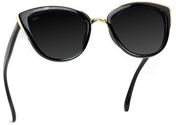 Black Frame-gold Rimmed / Black Lens