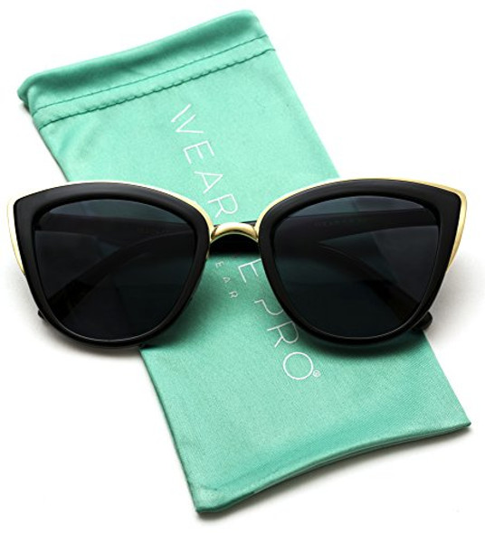 Black Frame-gold Rimmed / Black Lens