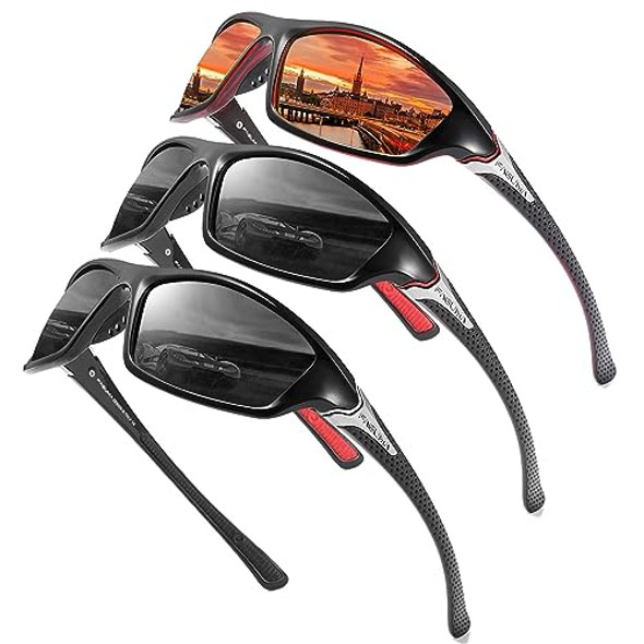 (3 Pack) Red+black+black (3 Pack) Red+black+black