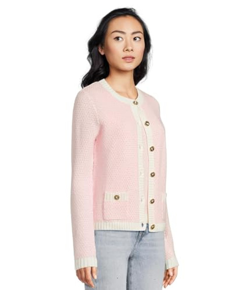 Heathered Conch Shell Pink Coastal Check