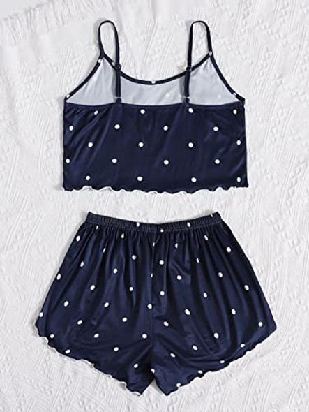 Navy Blue Polka Dots