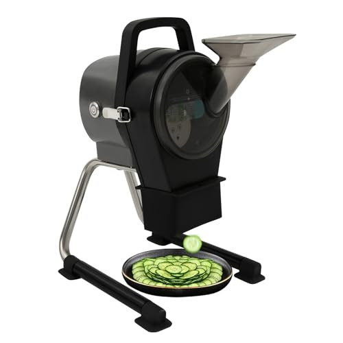 Black electric potato slicer
