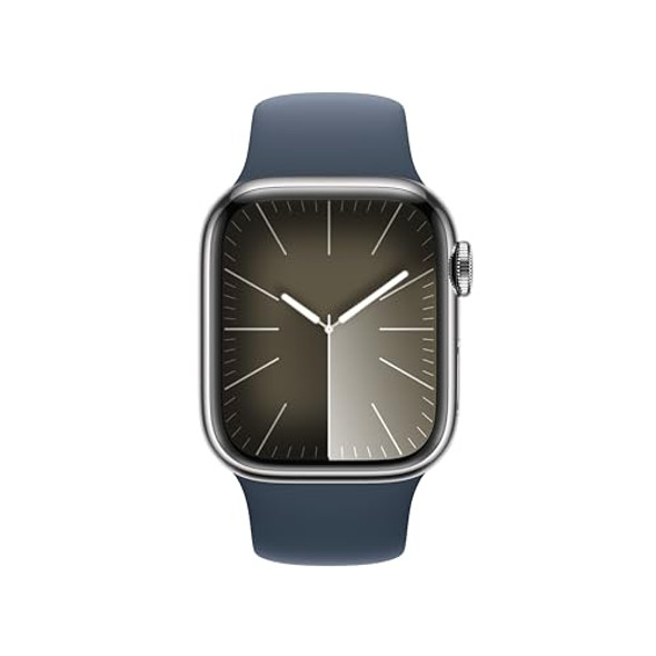 Silver Stainless Steel w Storm Blue Sport Band