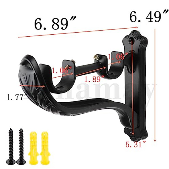 Black Double Rod Holder