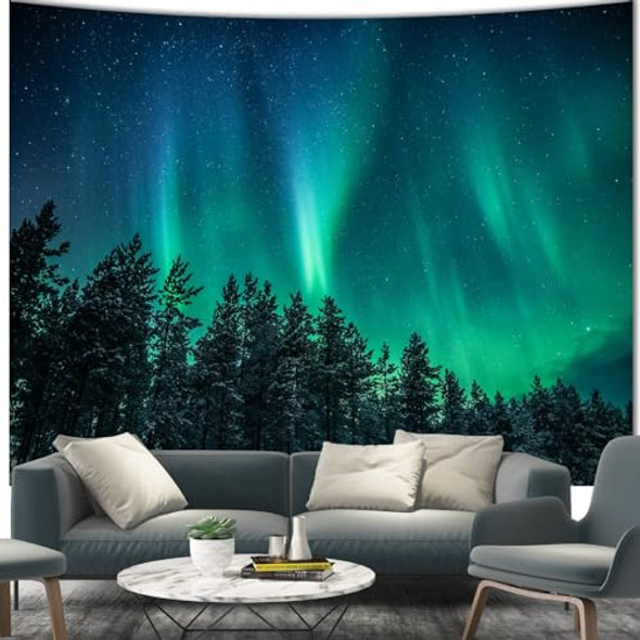 Aurora Forest Tapestry