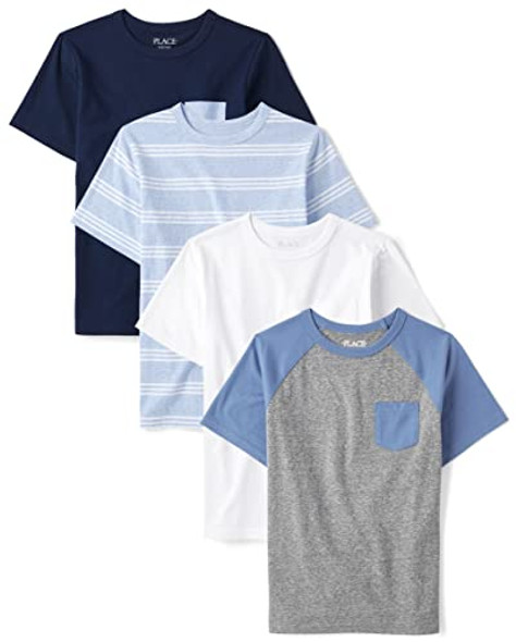Blue/Lt Blue Stripe/White/Grey 4-pack