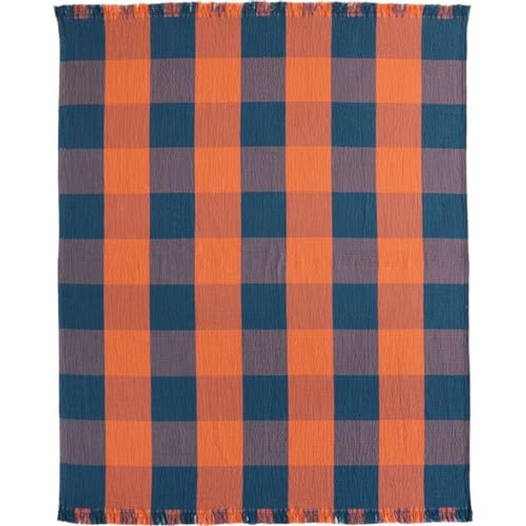 Block Plaid/Copper/Indigo