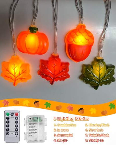 Multicolor Pumpkin Acorn Maple Leaf