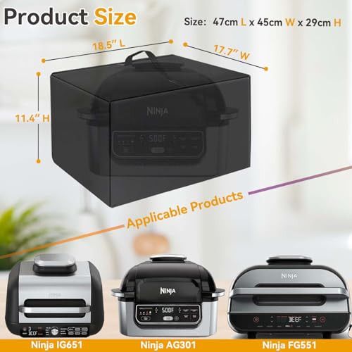 Indoor barbecue grill protective cover⭐⭐⭐⭐⭐Black