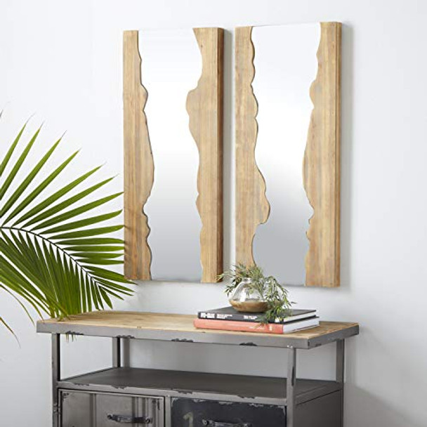 Natural Wood Brown, Set of 2