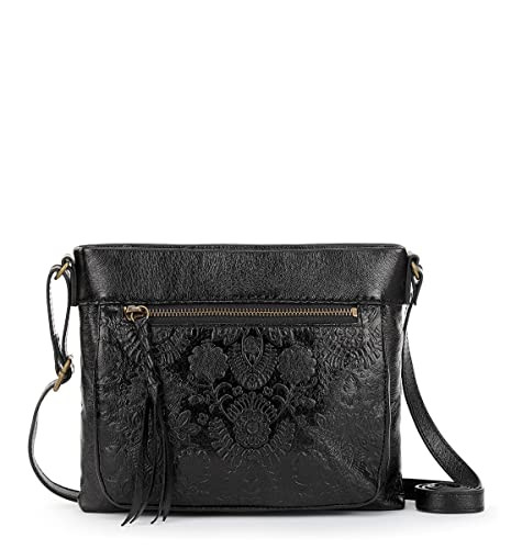 Black Floral Embossed