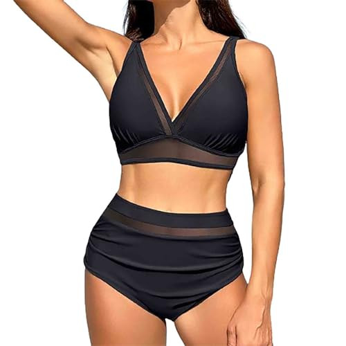Black Bathing Suits for Women Over 50 Tummy Contro
