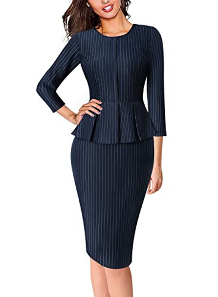 Navy Blue White Striped