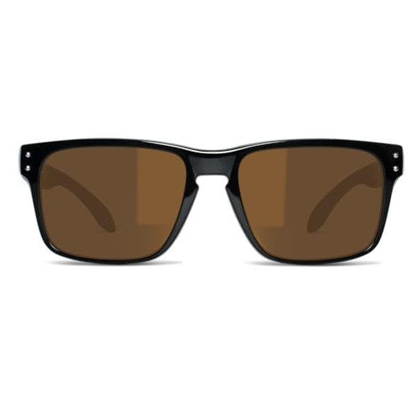 Black Frame/Browm Non-polarized Lens