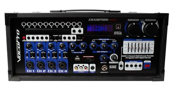 Champion-Rec- 200W 4-Ch. portable PA w/digital rec