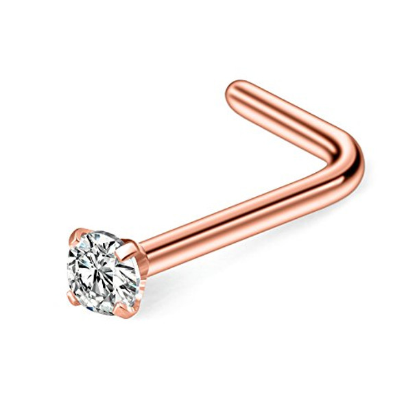 Stainless Steel,Clear,Rose Gold