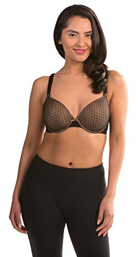 Black Check Lace on Warm Taupe