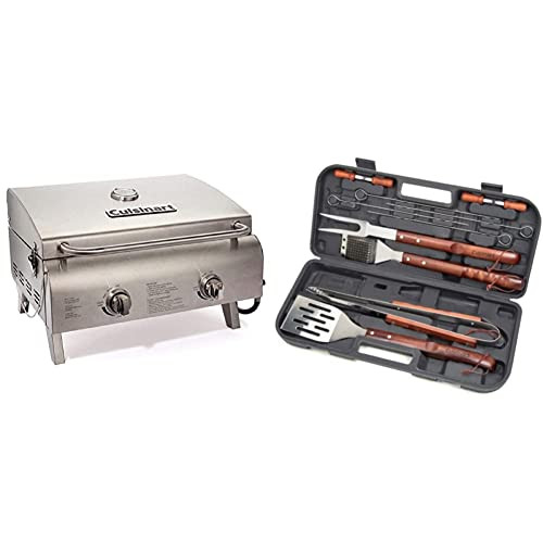 Professional Gas Grill, Two 10,000 BTU Burners, Stainless Steel
