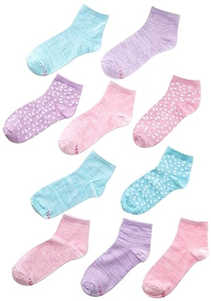 Ankle - Pink/Lavender/Teal - 10 Pack