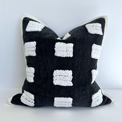 Black Base With White Textured Rectangles