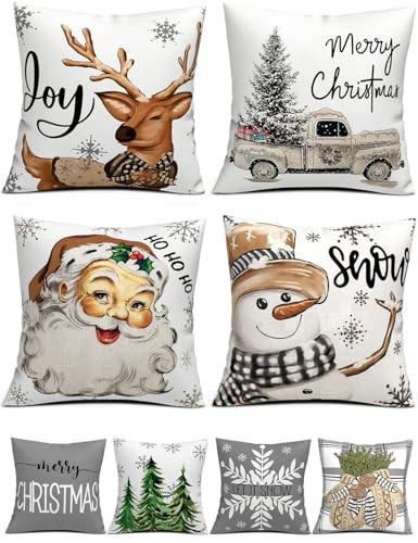 Christmas Pillow Covers-grey