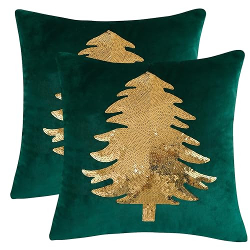 Dark Green Christmas Tree Sequins