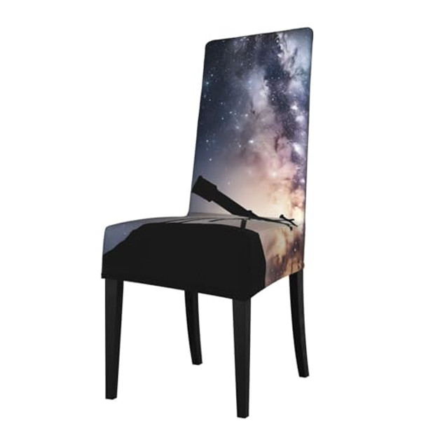 Space Galaxy With Telescope