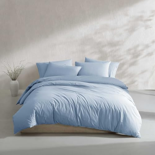 Modern Cotton Washed Percale Blue