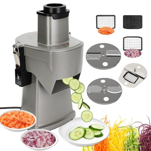 4 in 1 electric vegetable slicer is silver