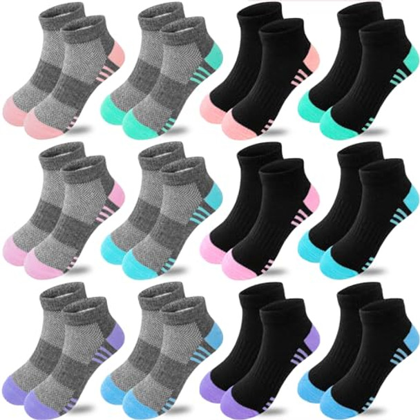 Black 6 Pairs(6 Colors) + Grey 6 Pairs(6 Colors)