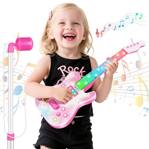 Pink Kids Guitar and Microphone Playset