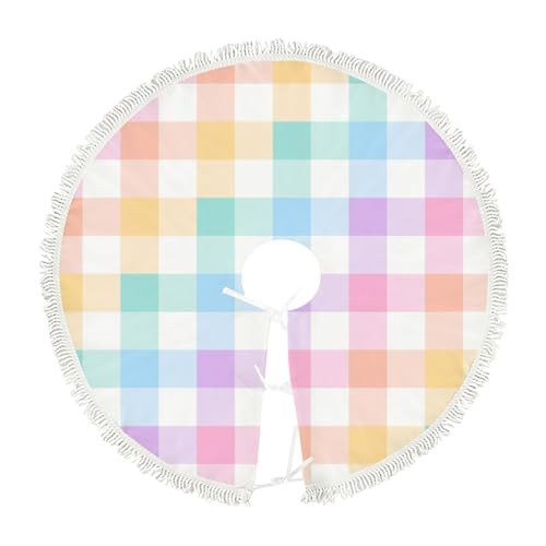 Spring Summer Colorful Pastel Check Plaid