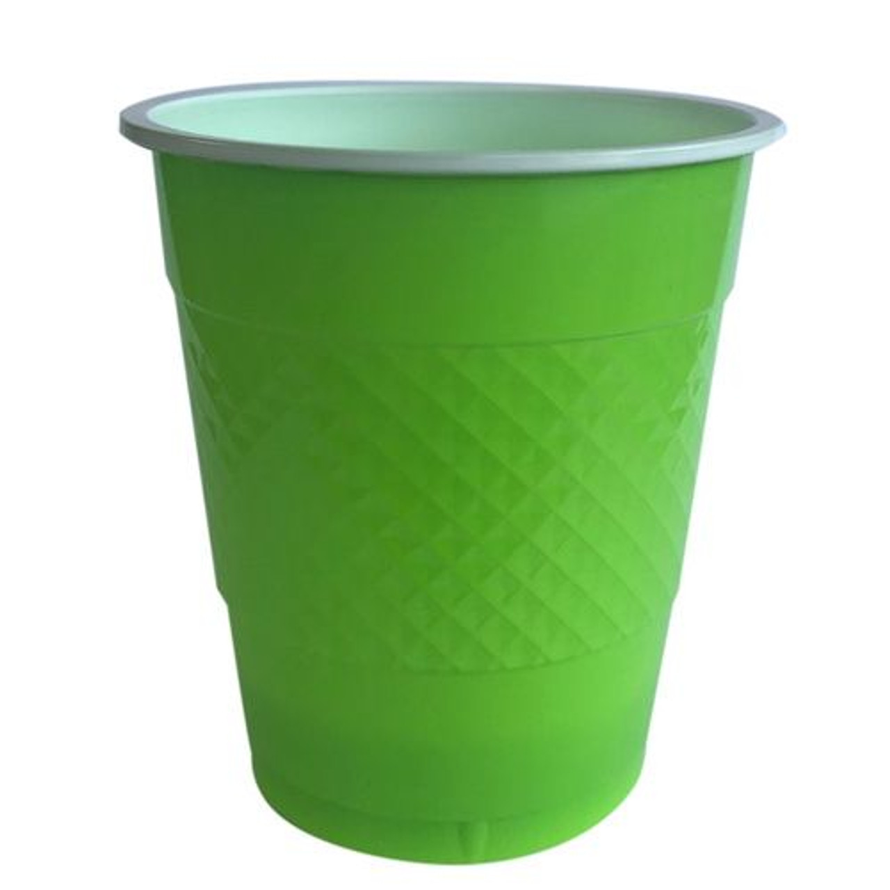 Lime Green Plastic Cups 355ml - 20 Pack