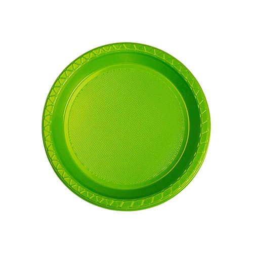 Lime Green Plastic Plates Snack 17cm 20 Pack Discount Party Warehouse