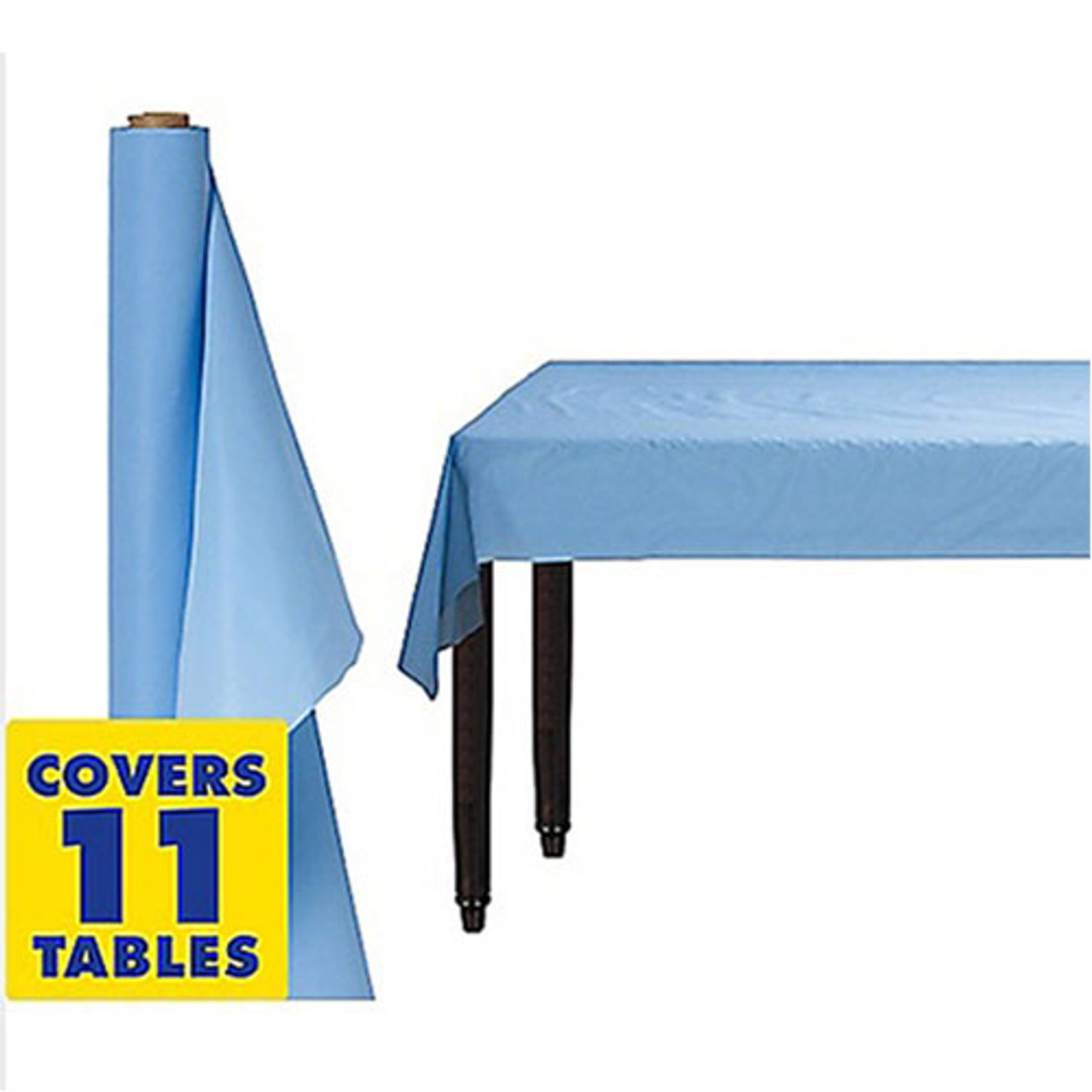 Light Blue Plastic Table Cover Roll 30m