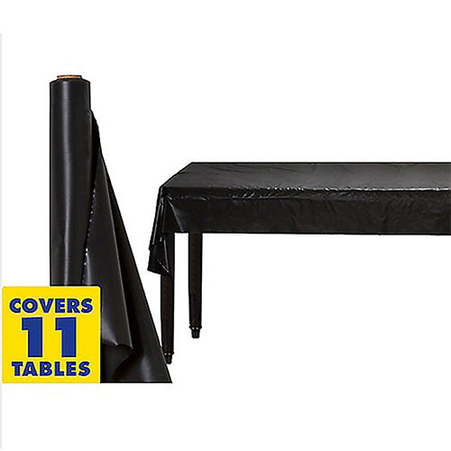 Black Plastic Table Cover Roll 30m Discount Party Warehouse