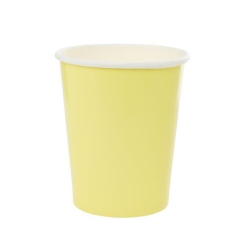 Pastel Yellow Paper Cup 260ml 10pk | Discount Party Warehouse