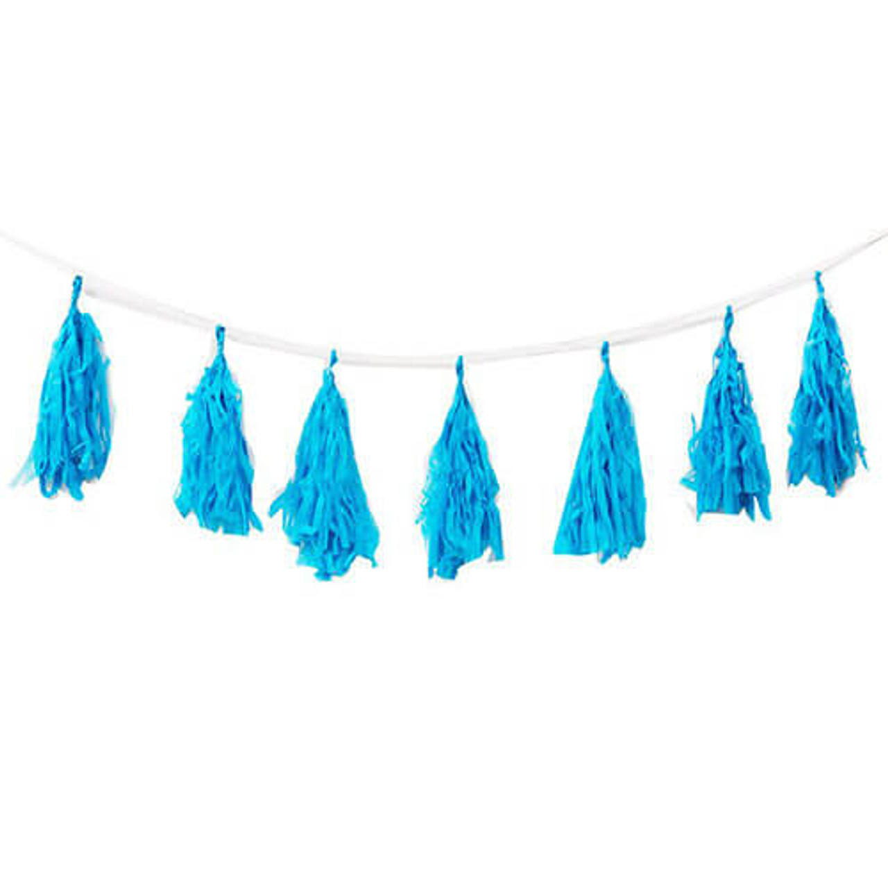 Decorative Paper Tassel Garland 3m Electric Blue Discount Party