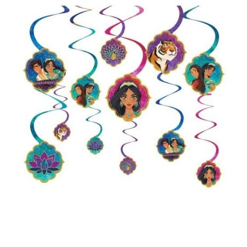 Aladdin Swirl Decorations Pk 12 Discount Party Warehouse